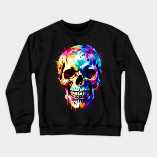 Colored Skull Design in Vibrant Vector Style Crewneck Sweatshirt